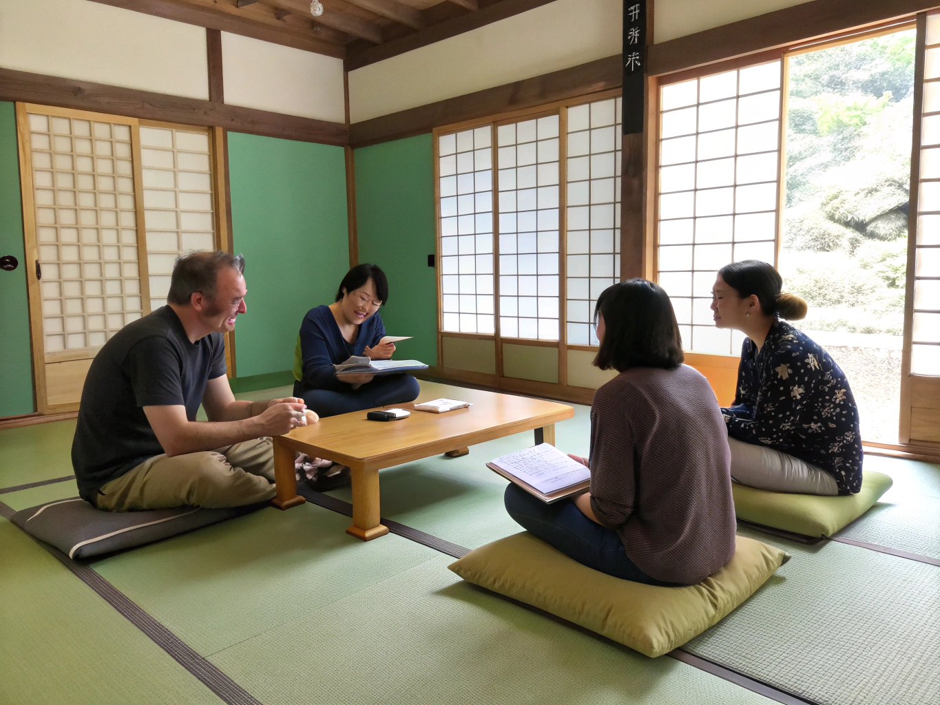 Group of people sharing reflections in a circle